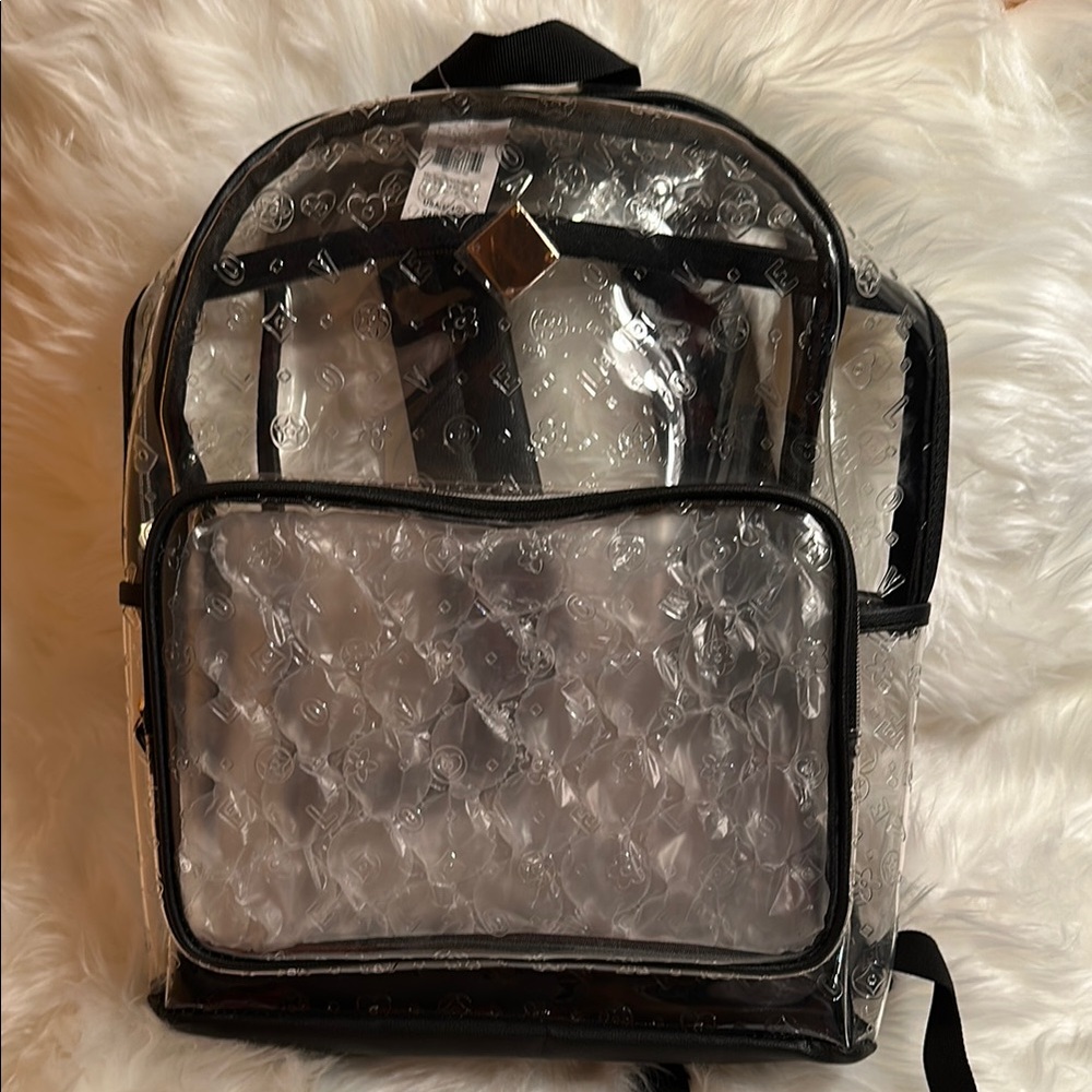 Clear Black Trim Backpack